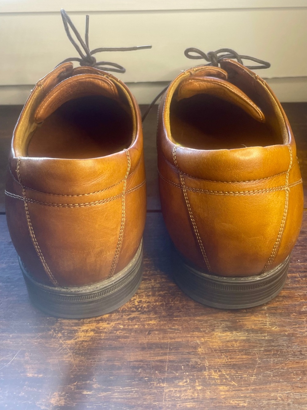 Florsheim Cognac Leather‎ Oxford Dress Shoes Size 15D Classic Business Casual - Picture 6 of 7